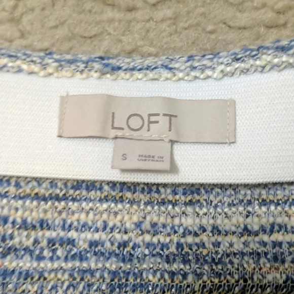 LOFT Striped Tweed Boucle Pocket Flippy Circle Skirt, Size S - Picture 11 of 13